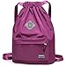 Peicees Waterproof Drawstring Sport Bag Lightweight Sackpack Backpack for Men and Women