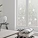 DUOFIRE Window Film Privacy Window Film Frosted Glass Film Static Cling Glass Film No Glue Anti-UV Window Sticker for Bathroom Bedroom Living Room (White Flower-DP014W, 23.6in. x 78.7in.)