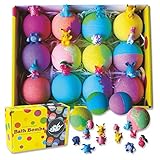 Bath Bombs for Kids with Surprise Inside. Go Party 12 Huge Surprise Bath Bombs with Pokeman Toys. Individually Wrapped - Makes Great Party Favors for Birthday Parties & Kids Parties. Bath Time Fun!