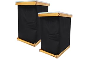 WITBEE 2PCS Winter Beehive Wrap for 10 Frame Beehives, Beehive Insulation Wrap, Cozy Windproof Warm Bee Hive Winter Protection Cover for 2 Deep Hives with 1 Medium Hive Box (80.7"x25.5")