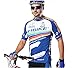INBIKE Men's Summer Breathable Cycling Jersey and 3D Silicone Padded Shorts Set Outfit, Navy, (US) L-(CN) XXL