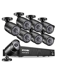 Cámara de seguridad ZOSI 2.0 MP HD 1080p 1920TVL Bullet para exterior interior (híbrida 4 en 1 HD-CVI TVI AHD 960H analógica CVBS), 36 ledes, visión nocturna IR de 100 pies