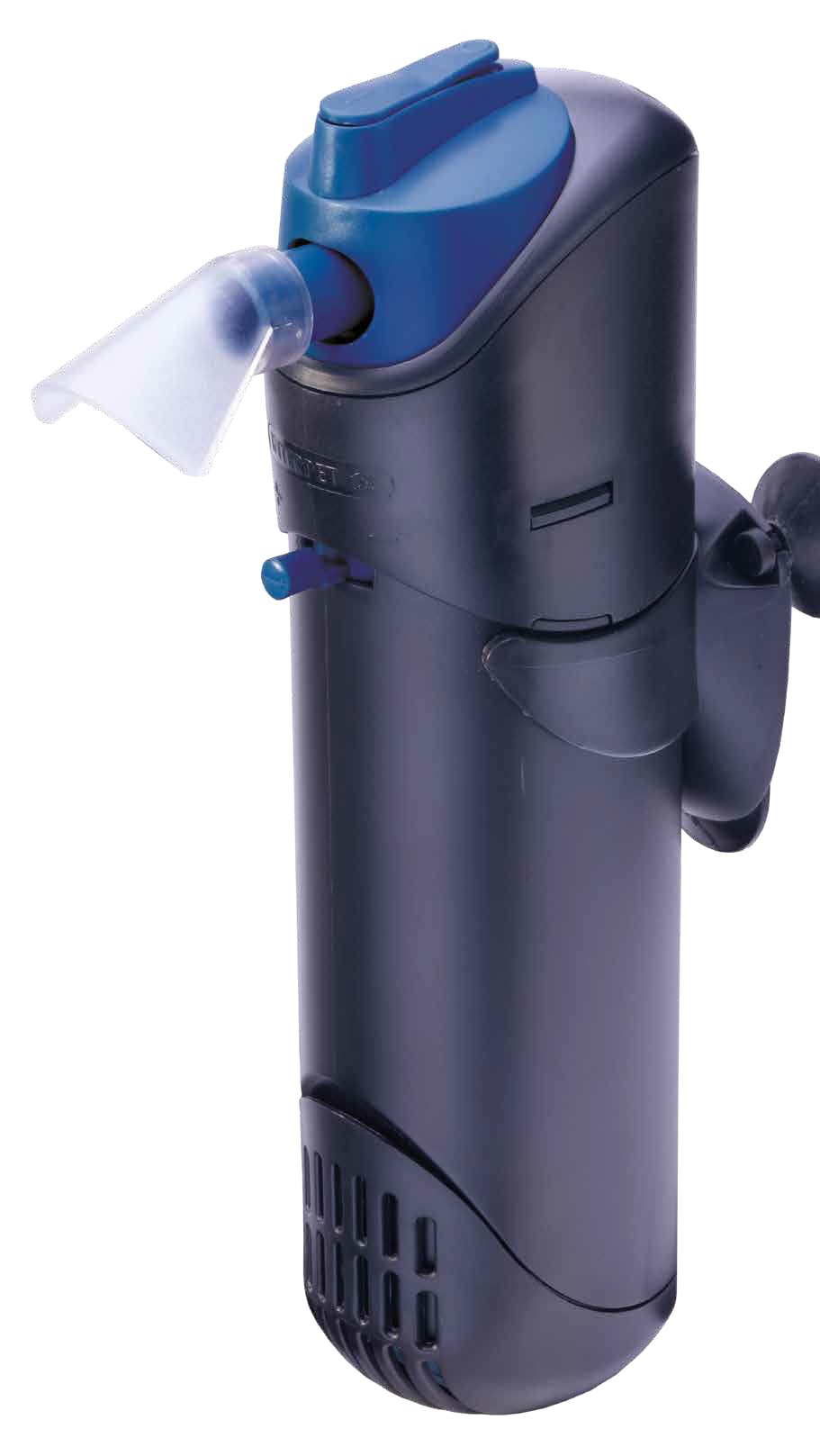 Interpet Internal Aquarium Fish Tank PF3 Power Filter, Cleans Water, for Coldwater & Tropical Aquariums Up to 126 Litre, black/blue