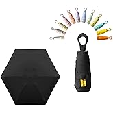 Mini Sun Travel Umbrella Ring handle Coating Layer Fabric Compact Folding Purse Umbrella/Lightweight Small Portable Backpack/Rain Sun/Blocking/Anti UPF 50 UV Protection 99.9% Men Women Kids