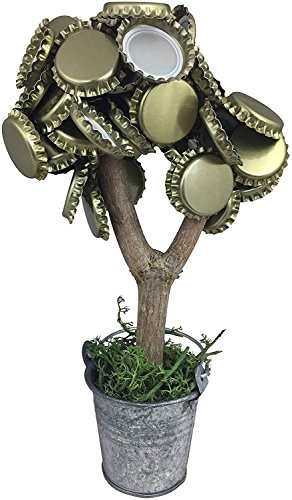 Seven Oaks Magnetic Bottle Cap Catcher Tree with 2 Magnets Idea - Crown Caps Beer - XL Size, fits Over 50 caps