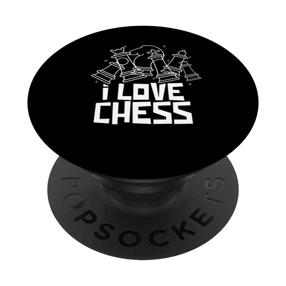I Love Chess Checkmate Match Board Player PopSockets Swappable PopGrip