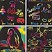 ldab Scratch Art Notebooks, Rainbow Scratch Art Papers for Kids, 4PCS Mini Black Magic Scratch Art Note - 4 Wooden Styluses and Drawing Stencils, Travel Crafts Activity Gift for Girls or Boys