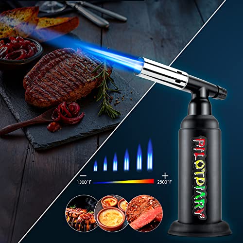PILOTDIARY Butane Torch, Refillable Big Industrial Butane Torch, Dual