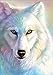 5D Diamond Paintings Rhinestone Pasted Diy Cross Stitch, Paint By Number Kits Animal Colored Wolf (12x16 inches).