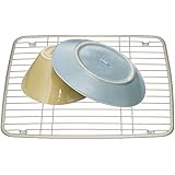 iDesign Axis Metal Sink Grid, Non-Skid Dish Protector for Kitchen, Bathroom, Basement, Garage, 10.5" x 13" x .5", Satin