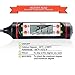 Digital Cooking Thermometer Instant and Accurate Read Long Probe LCD Display for Food Meat BBQ Milk and Candy-Black.