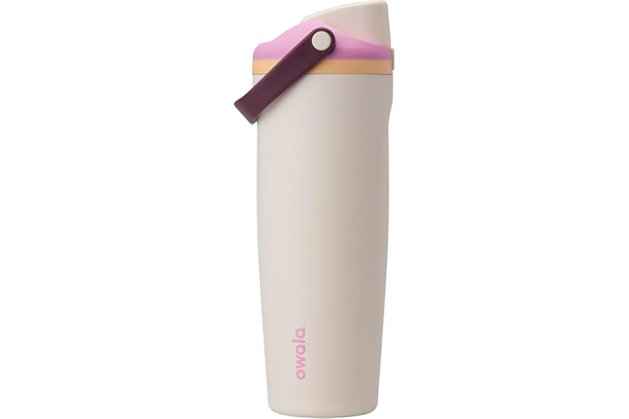 Owala FreeSip Sway Insulated Stainless Steel Water Bottle with Two-Way Spout, Built-In Straw and Bucket Handle, Made for Travel, School, and Sports, 30oz, BPA Free, Leak Proof, Daybreak