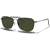 MERRY'S Retro Metal Square Aviator Polarized Sunglasses for Men Women S6028