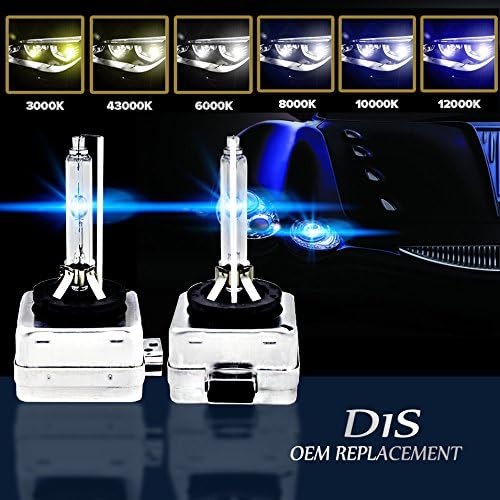 YUK HID Xenon Low Beam Headlight Replacement Bulbs by - (Pack of two bulbs) (D1S/D1C, 4300K)