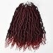 Spring Twist Crochet Hair (14inch,#1B/BUG,6pcs) Bomb Twist Curly Ends Passion Twist Hair Extensions