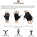 ProFitness Weight Lifting Gloves (Fingerless) Power Lifting, Cross Training, Gym Workout Wear | Padded, Breathable Comfort | Non-Slip Silicone Grip, Adjustable Wrist Strap | for Men & Wome