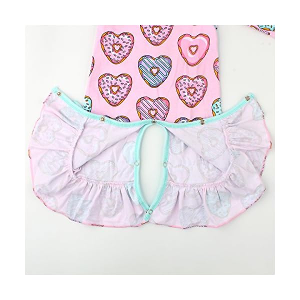 Slowera Baby Girls Cotton Long Sleeve Floral Ruffles Romper (Doughnut 2,M: 18 Months) - Image 4