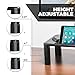 Computer Desk Monitor Stand Riser with Height Adjustable Feet – Office Storage Organizer, Shelf for Desktop, Printer, Screen, TV, Tablet Holder – Black | 3 Packthumb 4