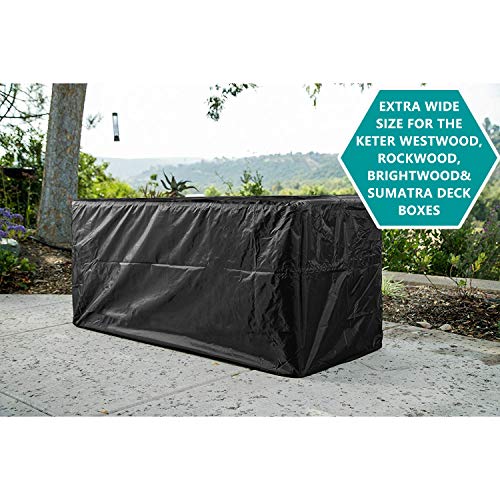 Patio Deck Box Cover to Protect Large Deck Boxes 62"L x 30"W x 28"D
