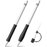 Fintie 2 Pack Silicone Grip Holders Compatible with Apple Pencil (USB-C) & Apple Pencil (1st / 2nd Generation), Ergonomics Pr