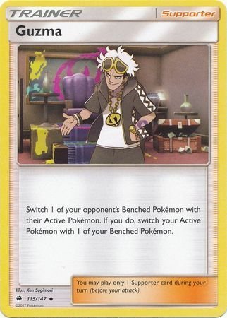 Guzma – 115/147 – Uncommon – Sun & Moon: Burning Shadows