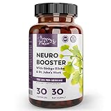 Neuro Booster Nootropics and Brain Supplement for Memory, Brain Support, Clarity, Focus Factor, Mood Boost, Anti Anxiety & Stress Relief with Gingko Biloba, Bacopa Monnieri, St. John's Wort & More