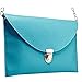 Amaze Fashion Women Handbag Shoulder Bags Envelope Clutch Crossbody Satchel Tote Purse Leather Lady Bag (Blue)