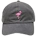 City Hunter C104 Flamingo Small Embroidery Cotton Baseball Cap 13 Colors (Charcoal)