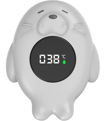 Thermomètre De Bain Bébé Flottant - Mesure Rapide En °C Et °F - Étanche IPX7 - Indicateurs Chaud/froid - 8