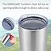 DOMICARE 20oz Stainless Steel Tumbler with Lid, Double Wall Vacuum Insulated Travel Mug, Durable Insulated Coffee Cup,4 Pack, Stainless Steel
