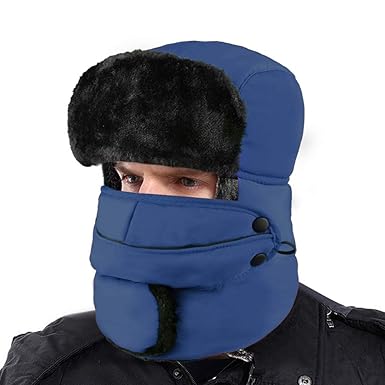XIAOYAO Fliegermütze Wasserdicht mit Ohrenklappen,Warm Wintermütze Pilotenmütze Fellmütze für Herren und Damen