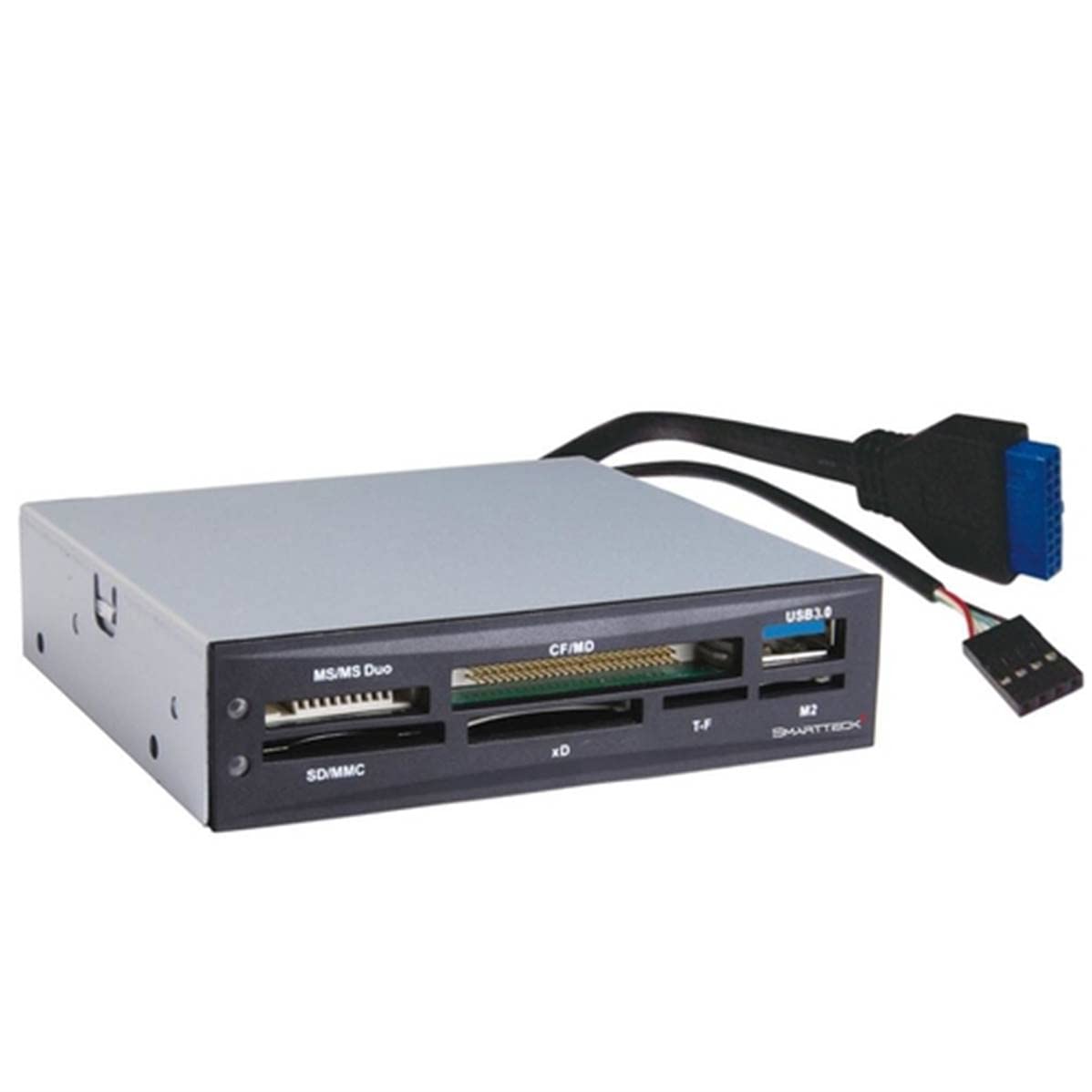 Smartteck LM113U3 Internal Black, Grey Memory Card Reader - Memory Card Readers, Black, Grey)