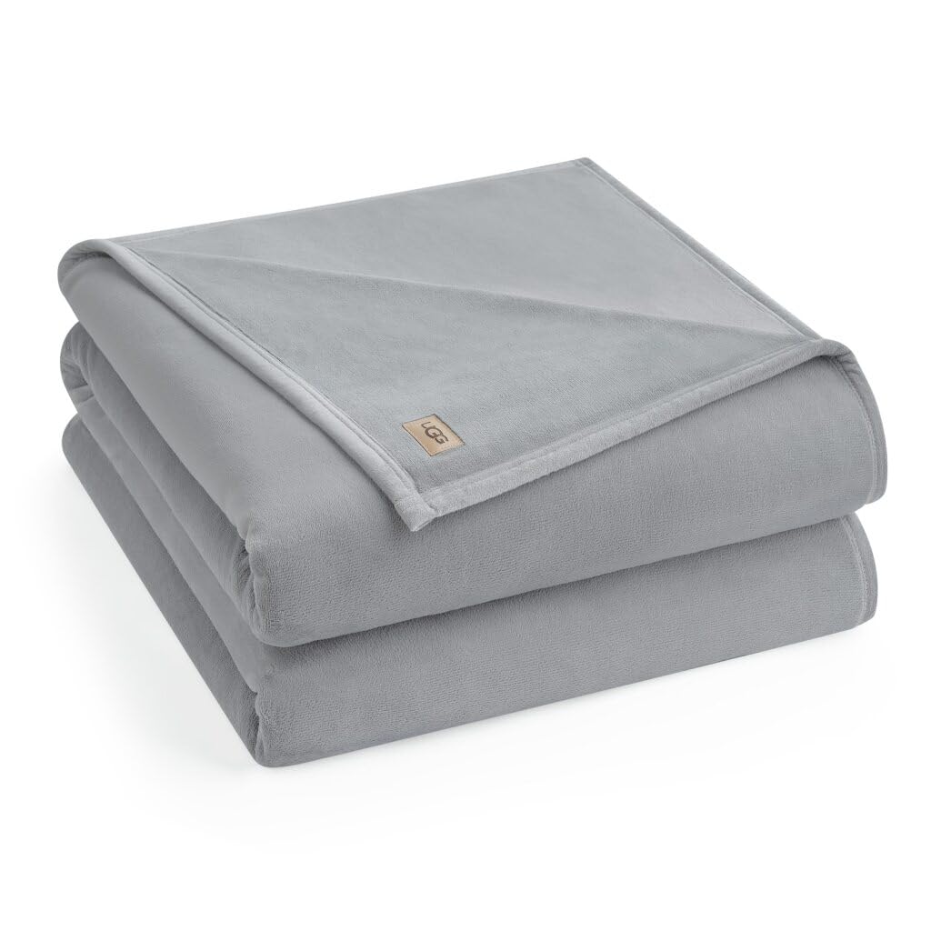 Photo 1 of UGG Coco Queen Fleece Blanket for Bed – Luxury Room Decor, Plush & Warm Queen Blanket for Bed, Gifts for Teens and Women, 90" x 92", Seal Gray