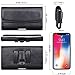 Tekcoo Phone Holster for Galaxy S8 S9 S10 A20 A50 iPhone 11 Pro iPhone X LG G8X Moto G7 Leather Belt Clip Pouch Carrying Wallet Cover Card Holder Slots(Fits Otterbox Defender/Lifeproof Case on) Black