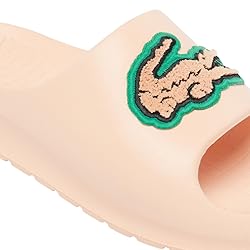 Lacoste Women's Serve Slide, Peach Croc with