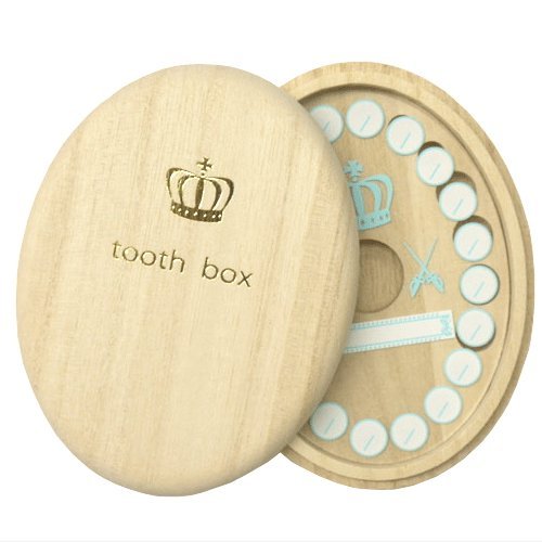 乳歯ケースプレミアム【高級桐天然木使用】/抜けた年月日・お名前記入用アクリル板付 (王冠)商品画像