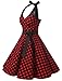 Dressystar Women Vintage Polka Dot Swing Party Picnic Costume Dresses Halter