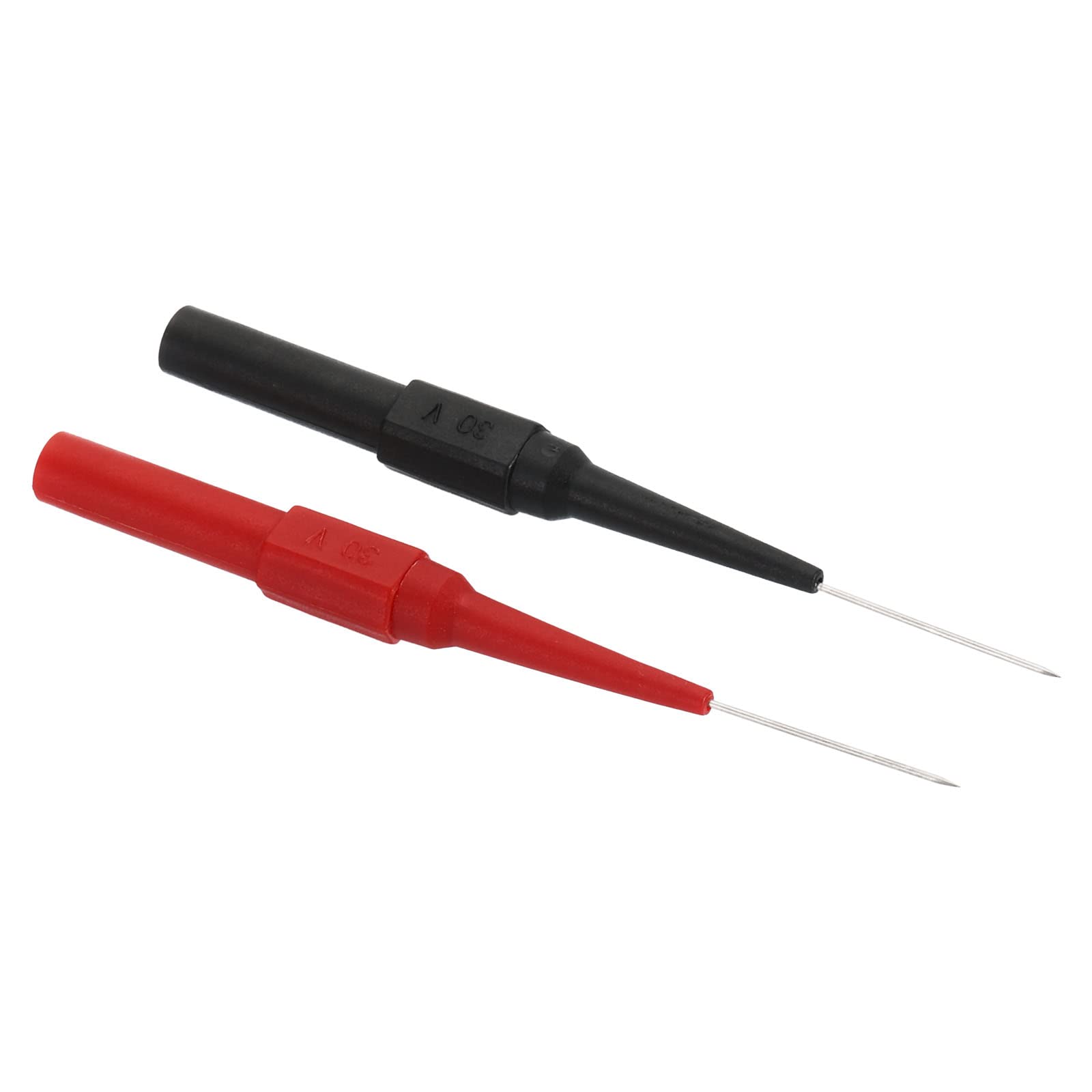 PATIKIL 0.7mm Test Probes Set, Copper Multimeter Test Lead Extention Sharp Probe Pin Tip Needle for Electrical Circuit Test Measurement, Red Black