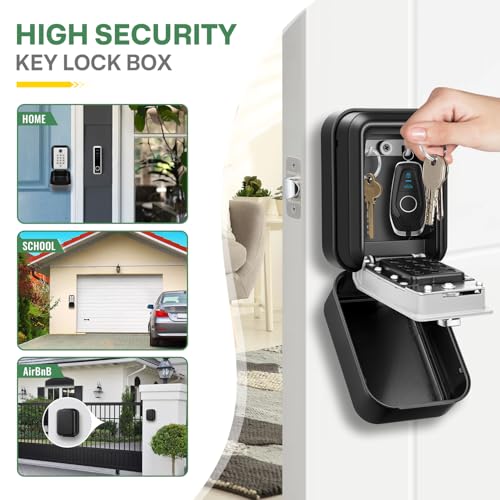 Outdoor Waterproof Key Box Combination Key Box Key Box with Code Large Security Box for Keys Wall for Home School Factory