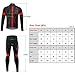 LIXADA Men's Cycling Jersey Suit Winter Thermal Fleece Long Sleeve MTB Road Bicycle Shirt with 3D Tights Padded Pants
