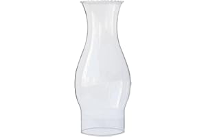 SYOENK 3 Inch × 8.5 Inch Oil Lamp Chimney Replacement Glass Kerosene Lamp Shade Tall Hurricane Lamp Glass Replacement Crimped