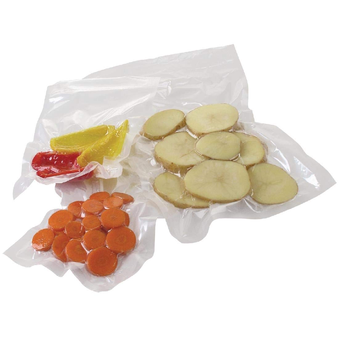 Vogue Vacuum Sealer Bags Embossed 300x400 mm (Pack of 50), Transparent, Temperature Range: -18°C to 100°C, Sous Vide Safe, Suitable for Vacuum Pack Machines, DM883