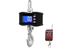 Julymoda Hanging Scale 1000kg/2200Lbs, Digital Industrial Heavy Duty Crane Scale LED Display, Handheld Crane Scale with Accur