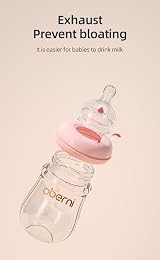 Oberni Anti-Colic Glass Baby Bottles 150ml Wide-Neck 0+ Months Blue 2 Pack view 7