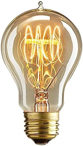 baskciry Retro Vintage A19 110V/220V 60W E27 Tungsten Filament Edison Light Incandescent Bulb Edison Lamp