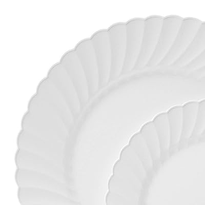 50-Piece Plastic Dinner Plate Set Scallops Nicaragua Ubuy