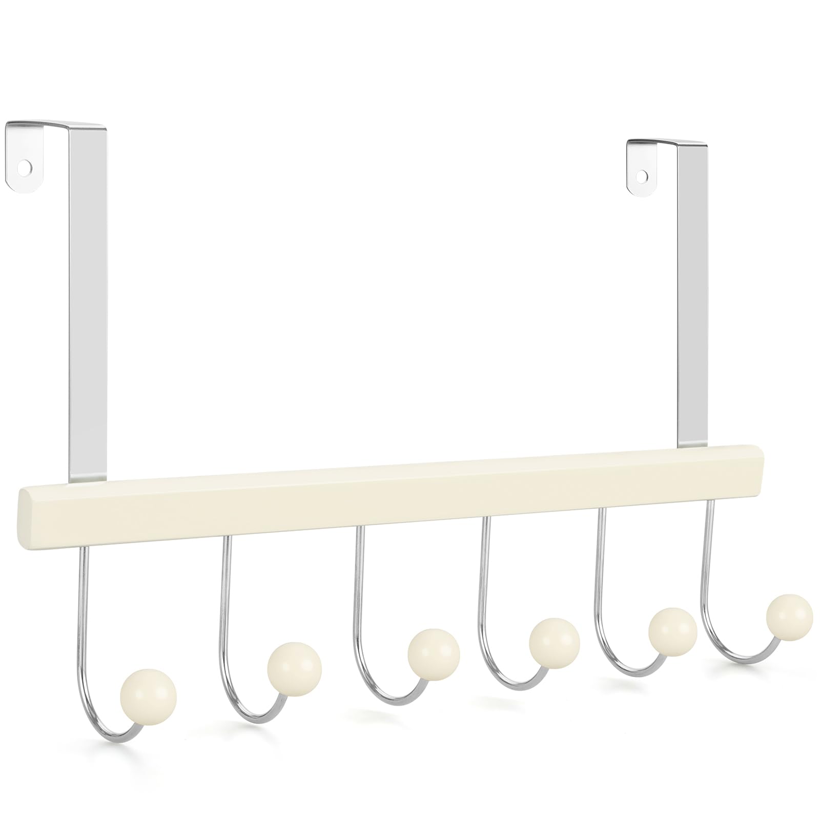 Photo 1 of TOPIA HANGER Over The Door Hooks for Hanging, Towel Hooks Towel Racks for Bathroom, Coat Hooks Coat Rack Over The Door Organizer Hanging, Wooden Door Hangers for Coat Towel Hat Purse CT71W
