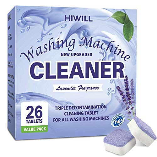 Hiwill Washing Machine Cleaner Effervescent Tablets, Solid Washer Deep