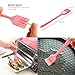 FULLLIGHT TECH Stainless Steel Serving Tongs with Silicone clip & Bear Claws Meat Shredders & Silicone Basting brush, for free(blue&pink)