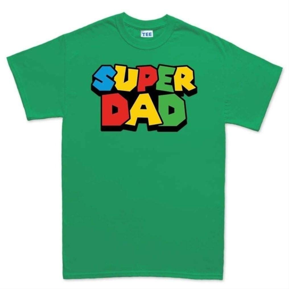 1pcs Short Sleeve Round Neck Super Dad Bros Father''s Day Gift Tops And Tees Green T Shirt